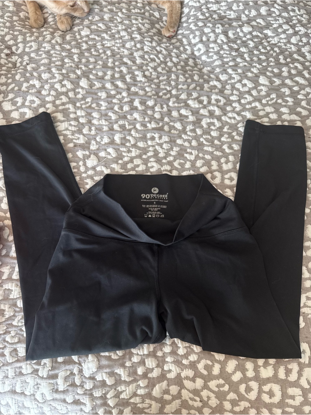 90 Degree by Reflex Black Capri Athletic Leggings